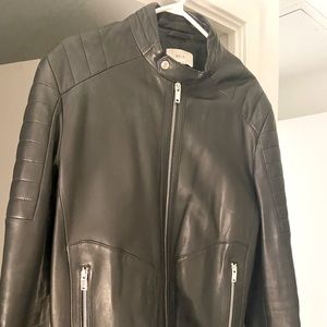 Black Reiss Leather Jacket